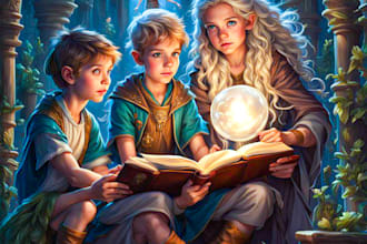 design children story book illustration and kids story book