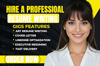 write and edit resume, executive cv, cover letter, linkedin and design resume