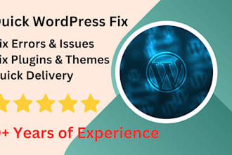 fix wordpress issues, errors and bugs
