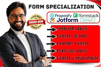 integrate jotform surveyjs formstack and proposify with custom forms template