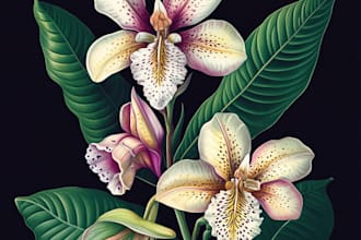 craft a beautiful botanical or floral illustration
