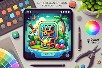make an icon for your mobile game for google play, app store
