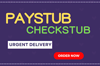 prepare w2, paystub, pay check, stubs, payroll slip