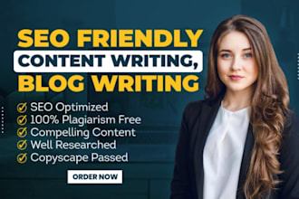 do SEO article writing, blog post writing or content writing