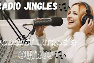 produce podcast jingle, radio jingle intros, audio intros