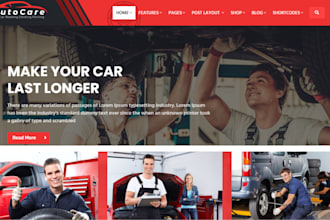 design profitable automobile website auto repair website auto part website