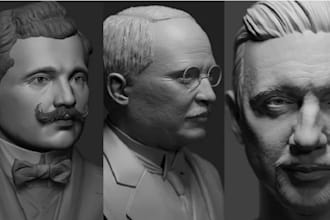 create realistic 3d head, bust and full body model