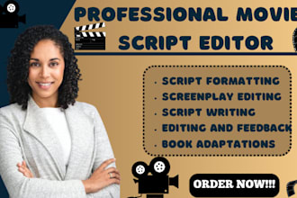 edit, format and proofread your screenplay feature film script movie script