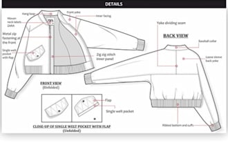 create fashion tech pack and clothing tech pack design