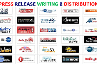 write a press release and do press release distribution, PR distribution, PR