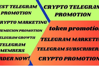blockchain promotion telegram crypto promotion solana meme coin token and defi