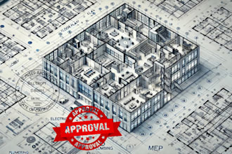 do architecture, mep, hvac, plumbing, electrical drawing for city permit
