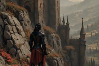 paint a beautiful dark fantasy or xianxia illustration