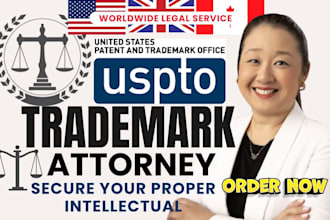 be US licensed trademark attorney for your uspto trademark registration