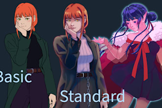 create anime inspired illustration for you