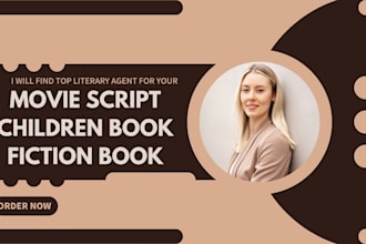 find literary agent for fiction book, movie script, children book, screenplay