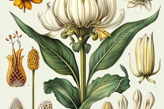 create botanical watercolor illustration for you