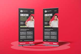 design roll up, retractable, pull up banner for your company