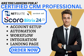 setup netsuite scoro freshsales workflow bitrix24 keap zendesk sell automation