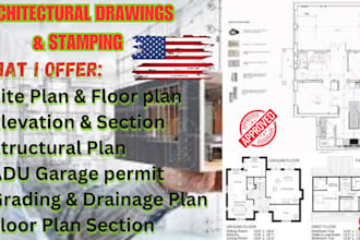 provide pe mep and architectural stamps and seals for USA city permits