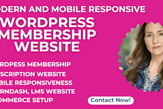 build wordpress membership website, subscription website