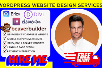 build wordpress landing page oxygen builder brizy divi beaver elementor website