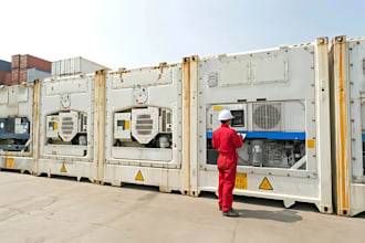 do realistic 3d shipping container, refrigerated, standard, container house