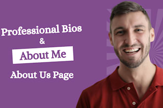 write about me about us page or tinder real estate bio biography writer