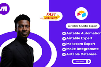airtable automation,make and airtable expert,airtable database,integromate