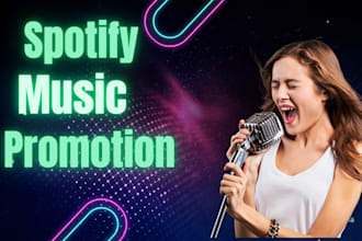promote your spotify music organically to increase  streams and  followers