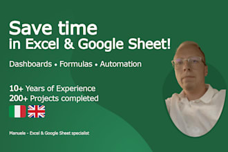 be your excel or google sheet specialist