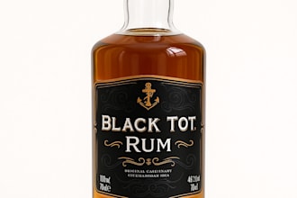 do bottle label design, vodka, tequila, gin, rum, whisky, wine packaging label