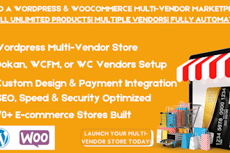 build wordpress woocommerce shopify multivendor marketplace ecommerce website
