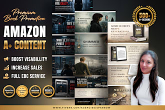 design premium amazon a plus content ebc for book promotion