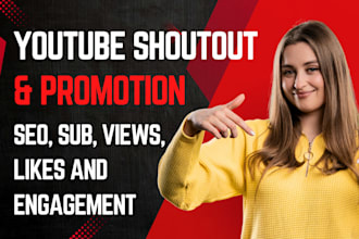 do USA promotion shoutout video on 5m to grow organic subscribers views