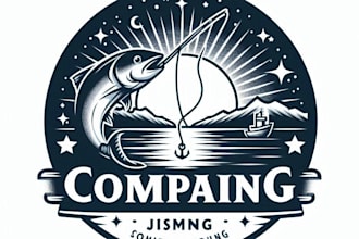 design unique outdoors hunting and fishing logo