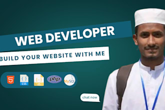 do website development as full stack web developer, front end,backend developer