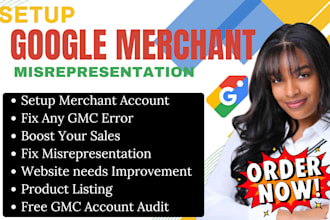 do google merchant center shopping ads fix suspension misrepresentation gmc