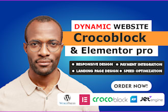 create dynamic website, cpt with wordpress, elementor pro, jet engine