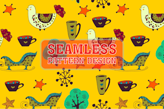 design trendy seamless textile patterns, repeat vector fabric art for prints