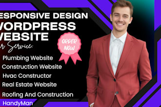 create plumbing handyman hvac contractor roofing and construction website