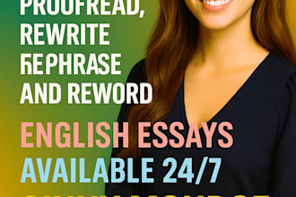 edit, paraphrase, proofread, rewrite, rephrase and reword your english content
