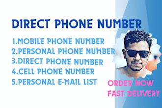 find direct phone number, mobile phone number and cell phone