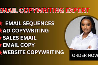 write captivating sales email copy, email sequences, website copy, and ad copy