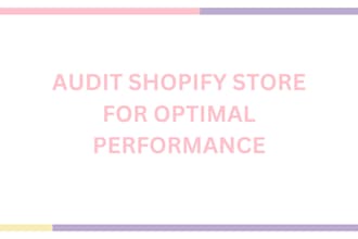 shopify audit store optimal performance