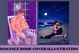 illustrate romance book cover, light novel, dark romance, amazon kdp, paperback