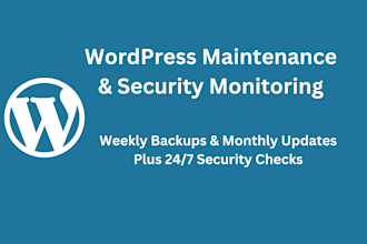 do wordpress website maintenance and security monitoring