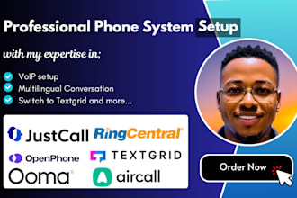 setup ringcentral textgrid openphone justcall nextiva ooma voip phone system IVR