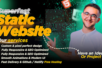 create a fast and responsive static website
