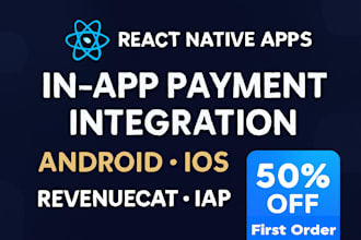 do payments in app integration in react native app